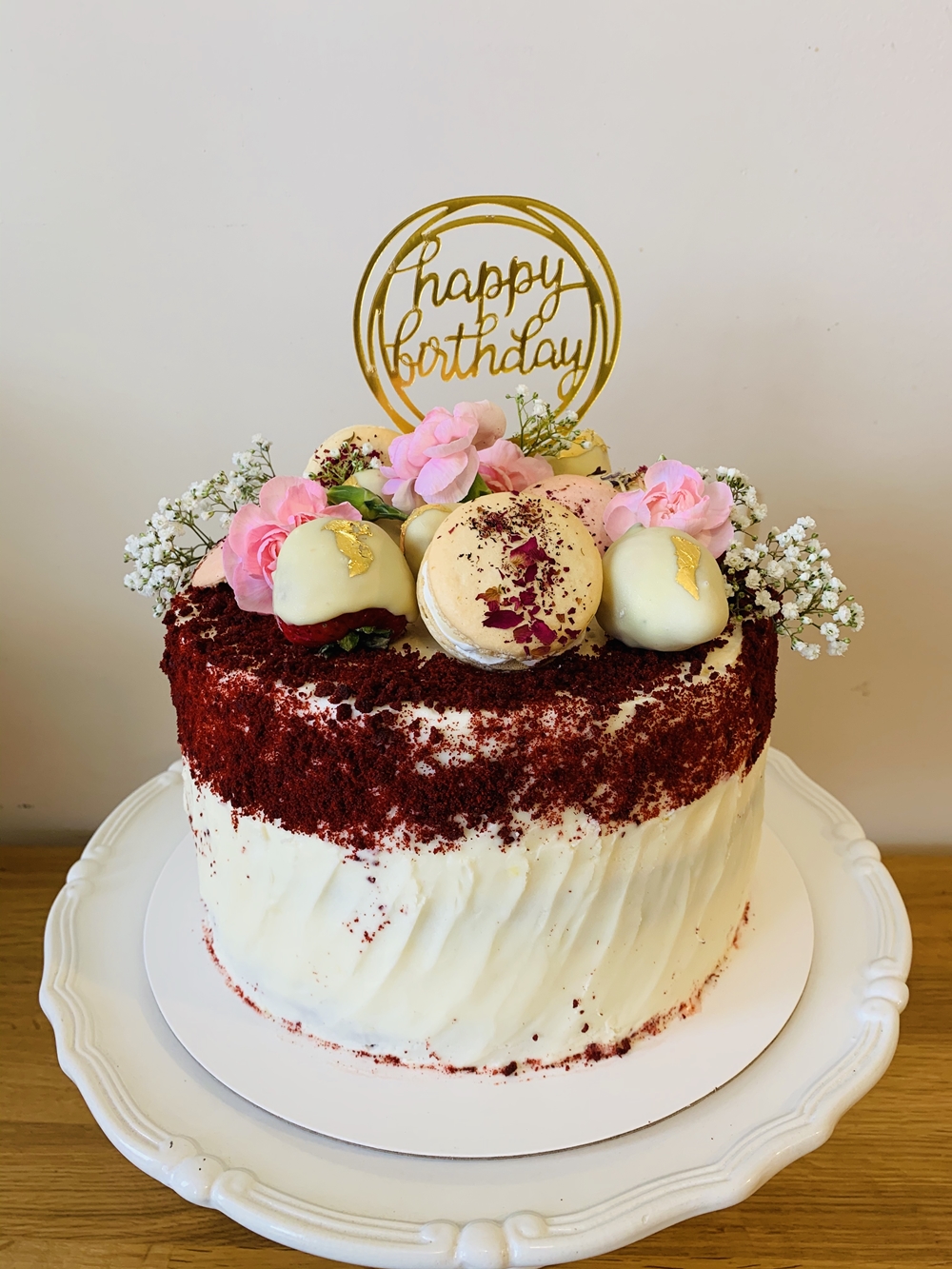 Signature Birthday Cake w_Macs, Flowers
